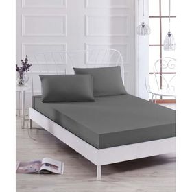 Eponj Home Paint Füme Lastikli Çift Kişilik Çarşaf Seti