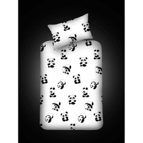 Eponj Home Pes Lastikli Tek Kişilik B&W Panda Çarşaf Seti