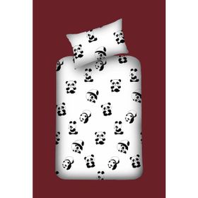Eponj Home Pes Lastikli Tek Kişilik B&W Panda Çarşaf Seti