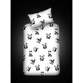 Eponj Home Pes Lastikli Tek Kişilik B&W Panda Çarşaf Seti