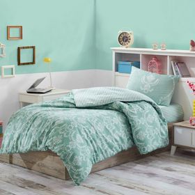 Eponj Home Tek Kişilik Pure Su Yeşili Kolay Ütülenir Nevresim Takımı