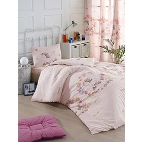 Eponj Home Tek Kişilik Unicornlar Pembe Kolay Ütülenir Nevresim Takımı