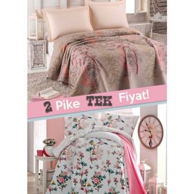 Eponj Home Urla Bej Çift Kişilik Pike Takımı