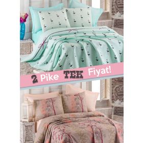 Eponj Home Urla Bej Tek Kişilik Pike Takımı