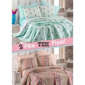 Eponj Home Urla Bej Tek Kişilik Pike Takımı