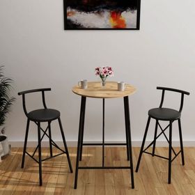 Eportatif 1245 Atlantik Çam Yapım 2 Kişilik Bar Sandalyesi