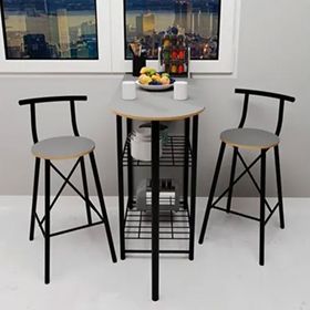 Eportatif 1337 Atlantik Füme 2 Kişilik Masa Sandalye Takımı
