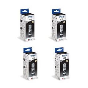 Epson 103 L1250 Siyah 4'lü Paket Orjinal Mürekkep Kartuş