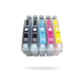 Epson 5 Renk Perfection T0711hx2-t1004 Uyumlu Kolay Dolan Kartuş