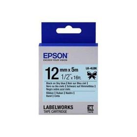 Epson C53S654010 Floresan LK-4YBF 12 mm Siyah Sarı Etiket