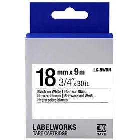 Epson C53S655006 LK-5WBN 18 mm Siyah Beyaz Muadil Standart Etiket Kartuşu