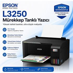Epson EcoTank L3250 Wi-Fi Tarayıcı Renkli Çok Fonksiyonlu Tanklı Inkjet Yazıcı - Muadil Mürekkepli