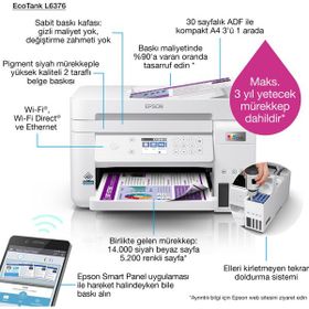 Epson EcoTank L6376 Çok Fonksiyonlu Yazıcı