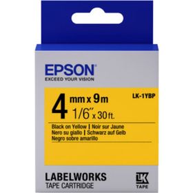 Epson LK-1YBP Sarı Üzerine Siyah Orjinal Etiket