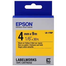 Epson LK-1YBP Sarı Üzerine Siyah Orjinal Etiket