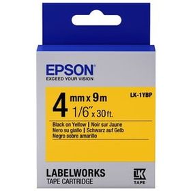 Epson LK-1YBP Sarı Üzerine Siyah Orjinal Etiket