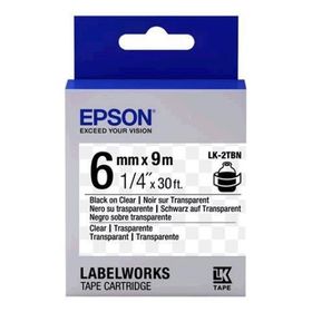Epson LK-3TBN Clear Siyah Üzeri Beyaz 9 mm x 9 mt Etiket