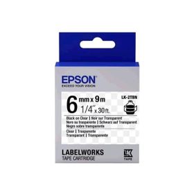 Epson LK-3TBN Clear Siyah Üzeri Beyaz 9 mm x 9 mt Etiket