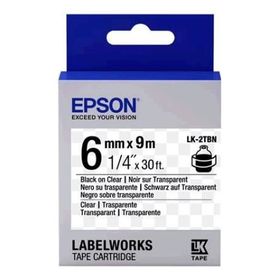 Epson LK-3TBN Clear Siyah Üzeri Beyaz 9 mm x 9 mt Etiket