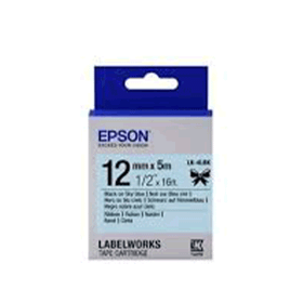 Epson LK-4SBE 12 mm Siyah Üzeri Mat Silver 9 m Etiket
