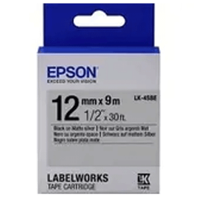 Epson LK-4TBN Cleart Siyah Üzeri Beyaz 12 mm 9 m Etiket