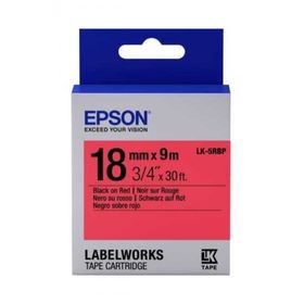 Epson LK-5RBP Kırmızı Üzerine Siyah Etiket