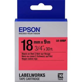 Epson LK-5RBP Kırmızı Üzerine Siyah Etiket