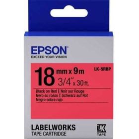 Epson LK-5RBP Kırmızı Üzerine Siyah Etiket