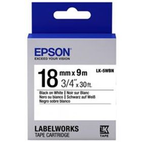 Epson Lk-5wbn Standart Siyah-Beyaz 18 mm 9 metre Etiket