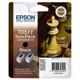 Epson T0511-C13T05114220 Siyah 2'li Kartuş