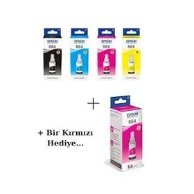 Epson T664 70 ml Kırmızı Mürekkep