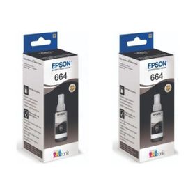 Epson T664-T6641 Ecotank L3060 Orjinal 2'li Siyah Mürekkep
