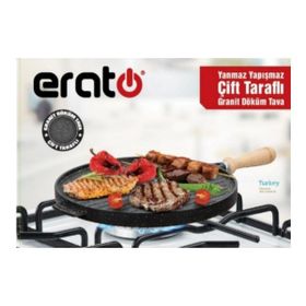 Erato 34 cm Çift Taraflı Alüminyum Döküm Tava Granit Kaplama Tava
