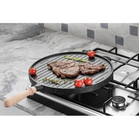 Erato 36 cm Çift Taraflı Döküm Tava Granit Tava