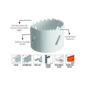 Eratool ERA56127 133 mm Bi Metal Panç