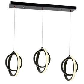 Eray Aydınlatma 1909-3 Siyah Sıralı 3 Lü Led Avize