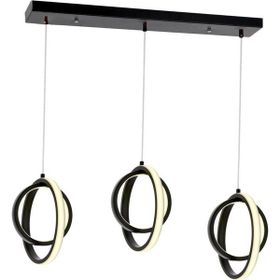 Eray Aydınlatma 1909-3 Siyah Sıralı 3 Lü Led Avize