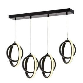 Eray Aydınlatma 1909-4 Siyah Sıralı 4 Lü Led Avize
