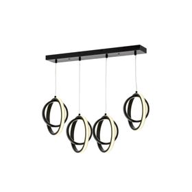 Eray Aydınlatma 1909-4 Siyah Sıralı 4 Lü Led Avize
