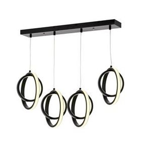 Eray Aydınlatma 1909-4 Siyah Sıralı 4 Lü Led Avize
