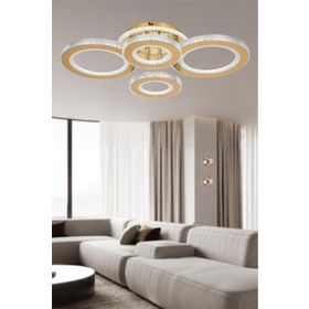 Eray Aydınlatma 2023-4 Sarı Dimmer Kumandalı Led Avize