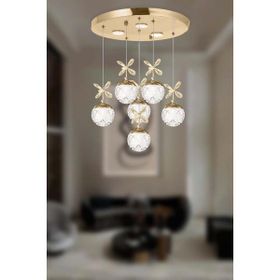 Eray Aydınlatma 2560-5+1 Sarı Led Avize
