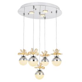 Eray Aydınlatma Powerled 9178-4+1+3R Krom 5 Li Avize