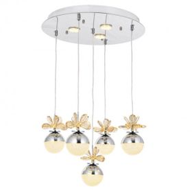 Eray Aydınlatma Powerled 9178-4+1+3R Krom 5 Li Avize