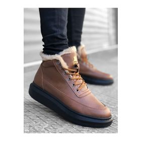 Erbilden ER0151 İçi Kürklü Bağcıklı Taba Erkek Tarz Spor Bot