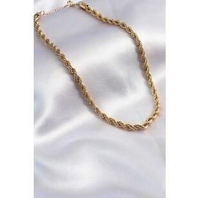Erbilden ERB 316L Çelik Gold Renk Burgu Model Kadın Kolye