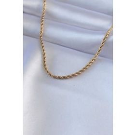 Erbilden ERB 316L Çelik Gold Renk Burgu Model Kadın Kolye