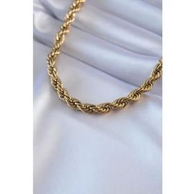 Erbilden ERB 316L Çelik Gold Renk Burgu Model Kadın Kolye