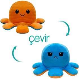Erbilden Mavi Duygulu Ahtapot 17 cm Peluş Oyuncak