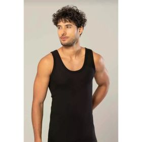 Erdem 1100 Klasik Penye Askılı Siyah Erkek Atlet